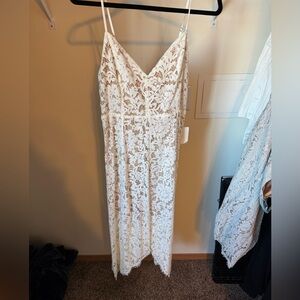 Lulus white lace dress